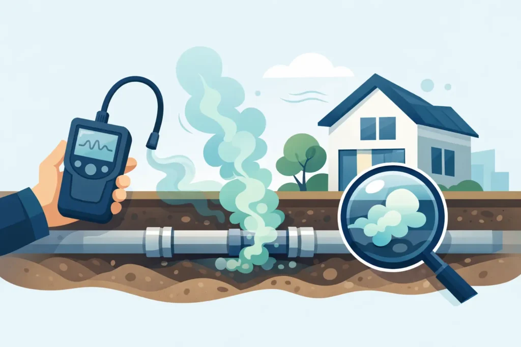 Detección de fugas con gas traza sin obras