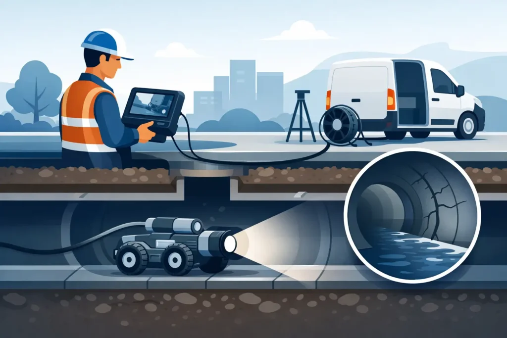 Inspección de alcantarillado con cámara sin obras