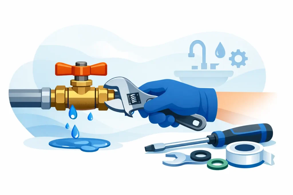 Reparar llave de paso que gotea sin agravar la fuga